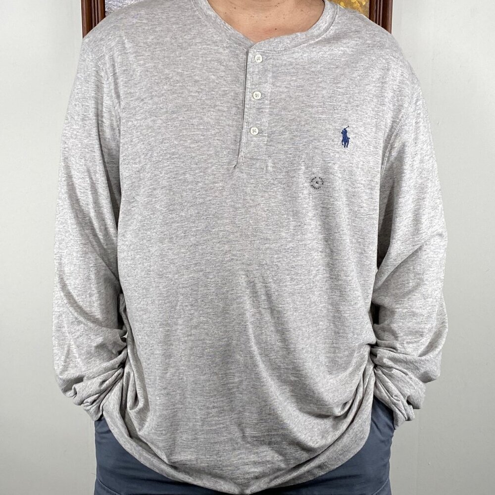 Polo Ralph Lauren Polo Country Slub Henley Men's XL CLASSIC FIT Heather Gray NWT